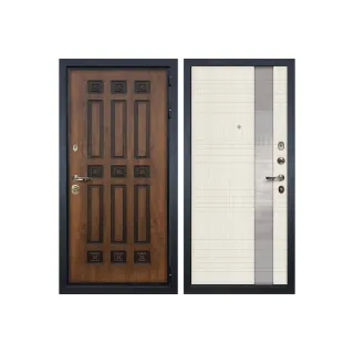 Входная металлическая дверь Лекс Гладиатор 3К Винорит Новита Белёный дуб (панель №52)